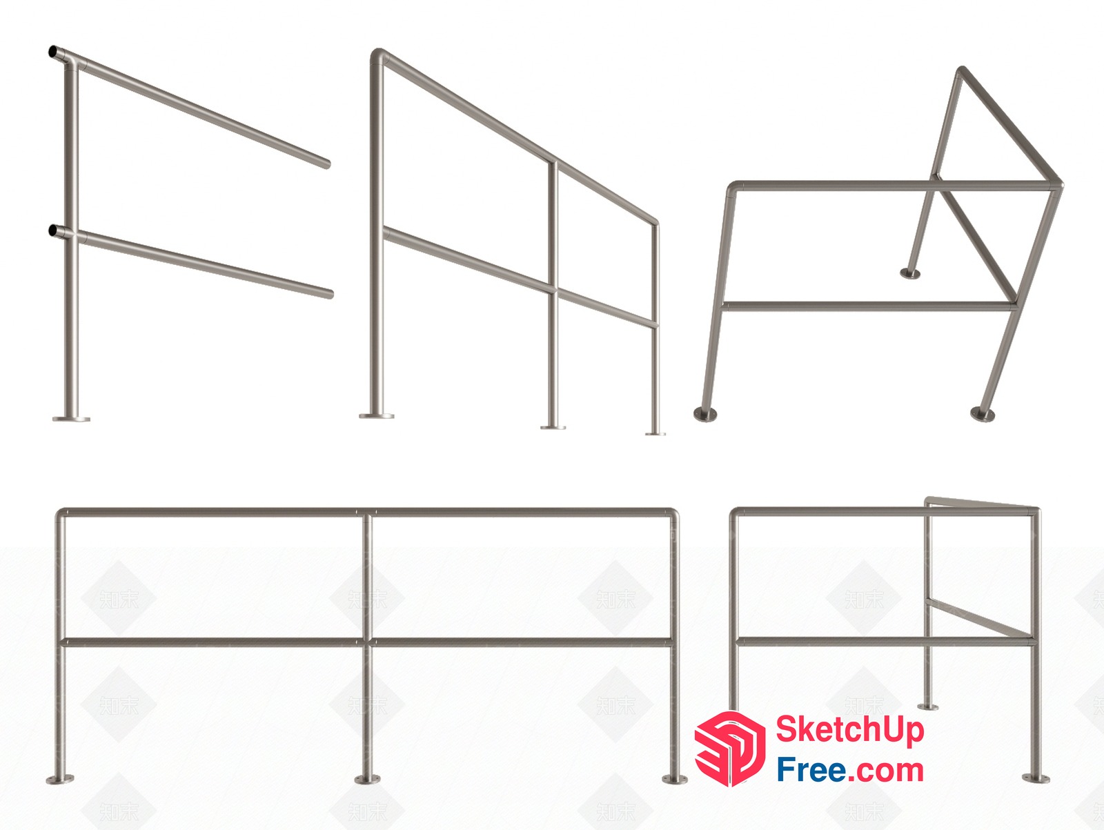Railing And Stairway Design Options 3D SketchUp File