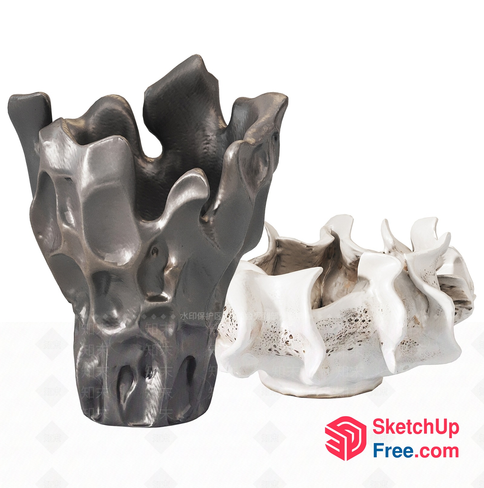 Modern Sculptural Ceramic Vase 3D SketchUp File