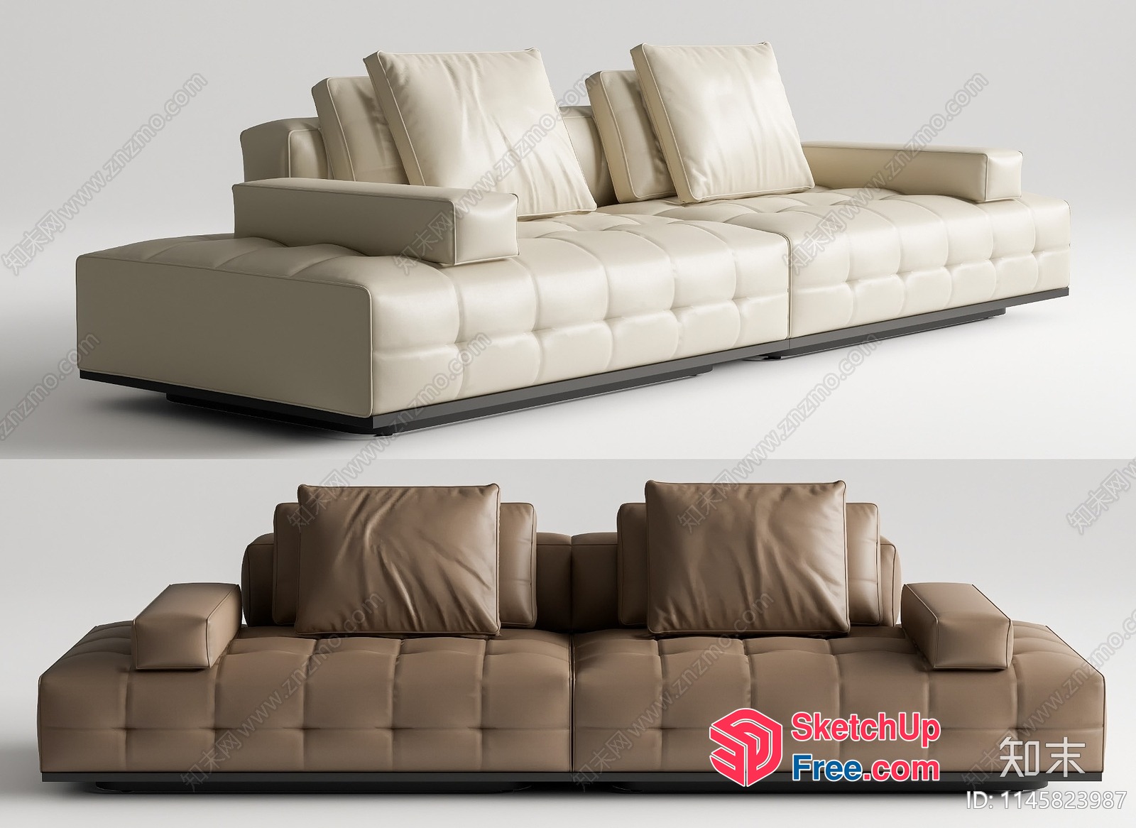 Modern Leather Sofa Collection 3D SketchUp File