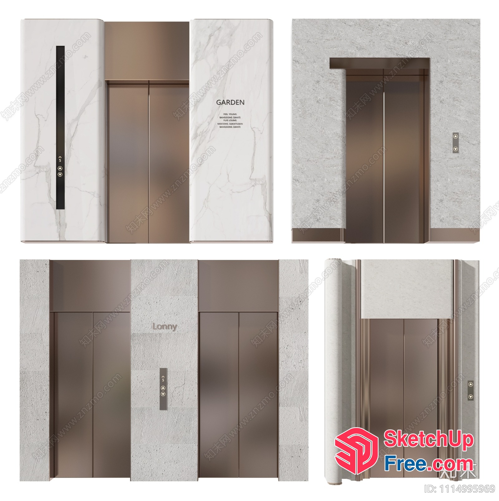 Modern Elevator Interior With Minimalist Design 3D SketchUp File
