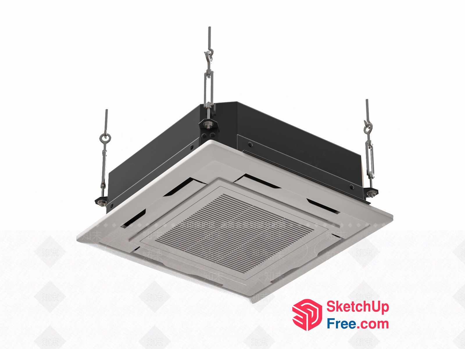 Suspended Square Ventilation System 3D SketchUp File