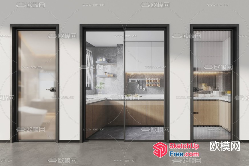 Modern Kitchen Interior Design 3D SketchUp File
