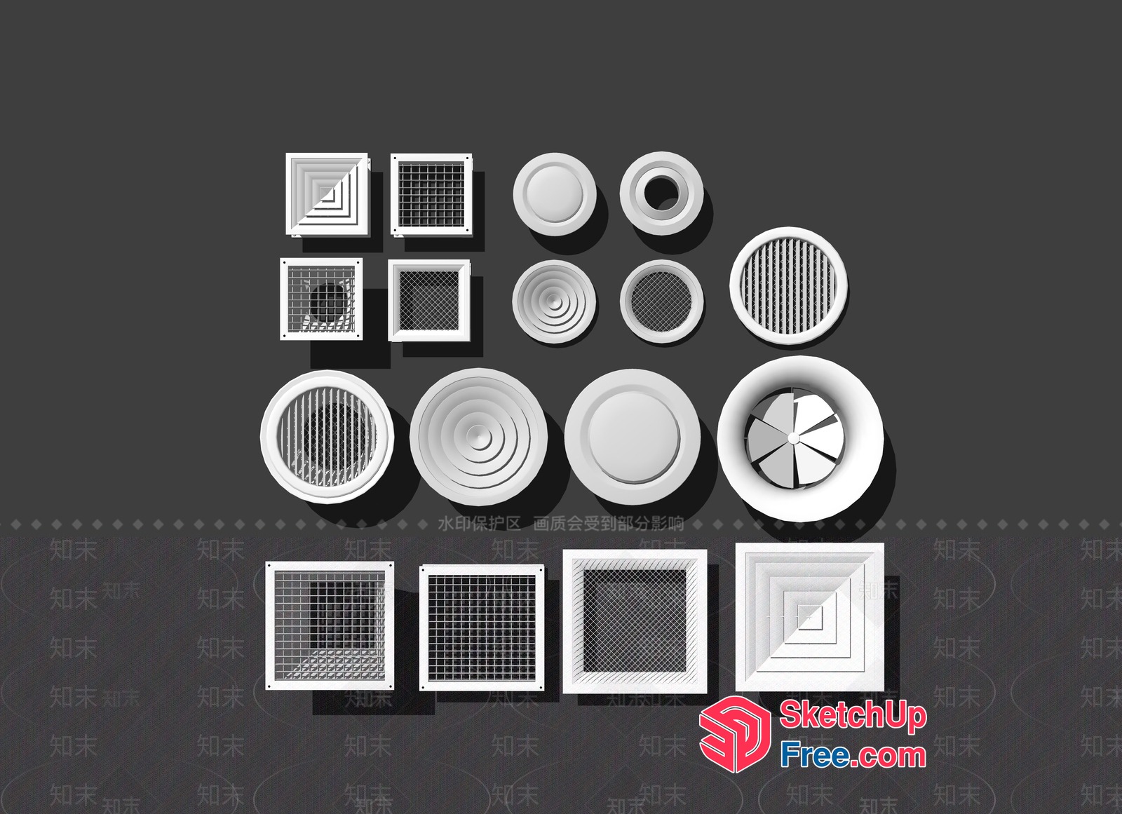 Air Ventilation System Components 3D SketchUp File
