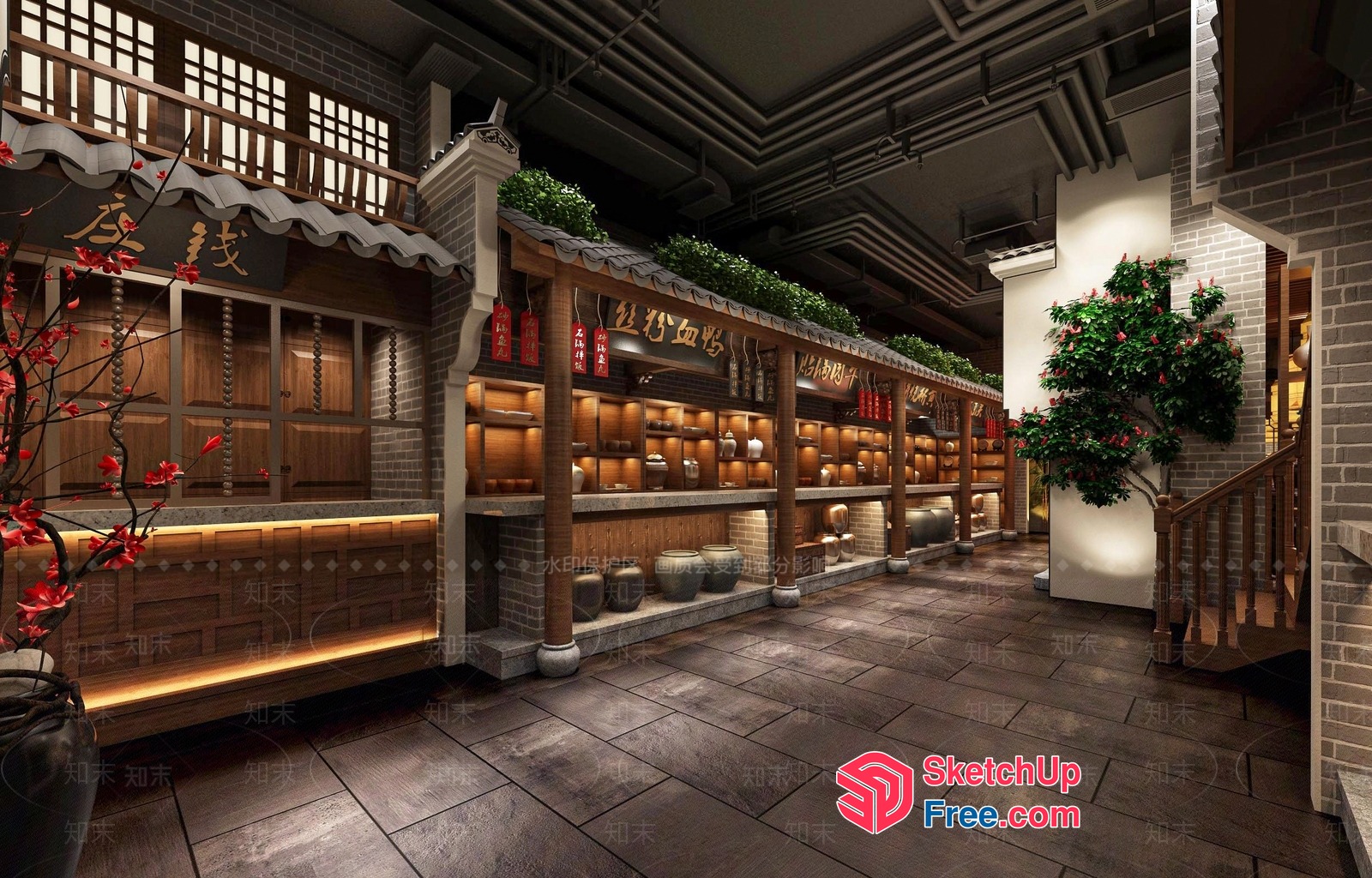 Traditional Chinese Style Interior Design 3D SketchUp File