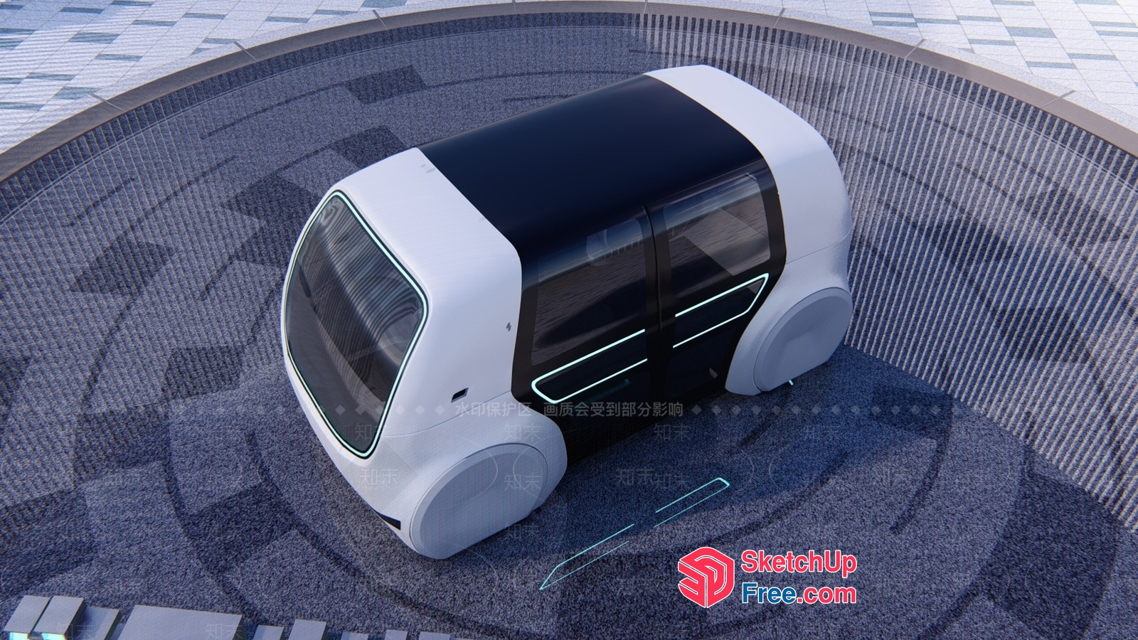 Futuristic Space Capsule-Inspired Car 3D SketchUp File