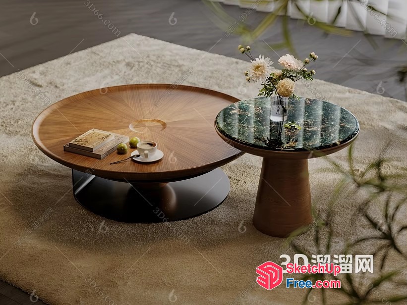 Elegant Living Room Furniture Set 3D SketchUp File