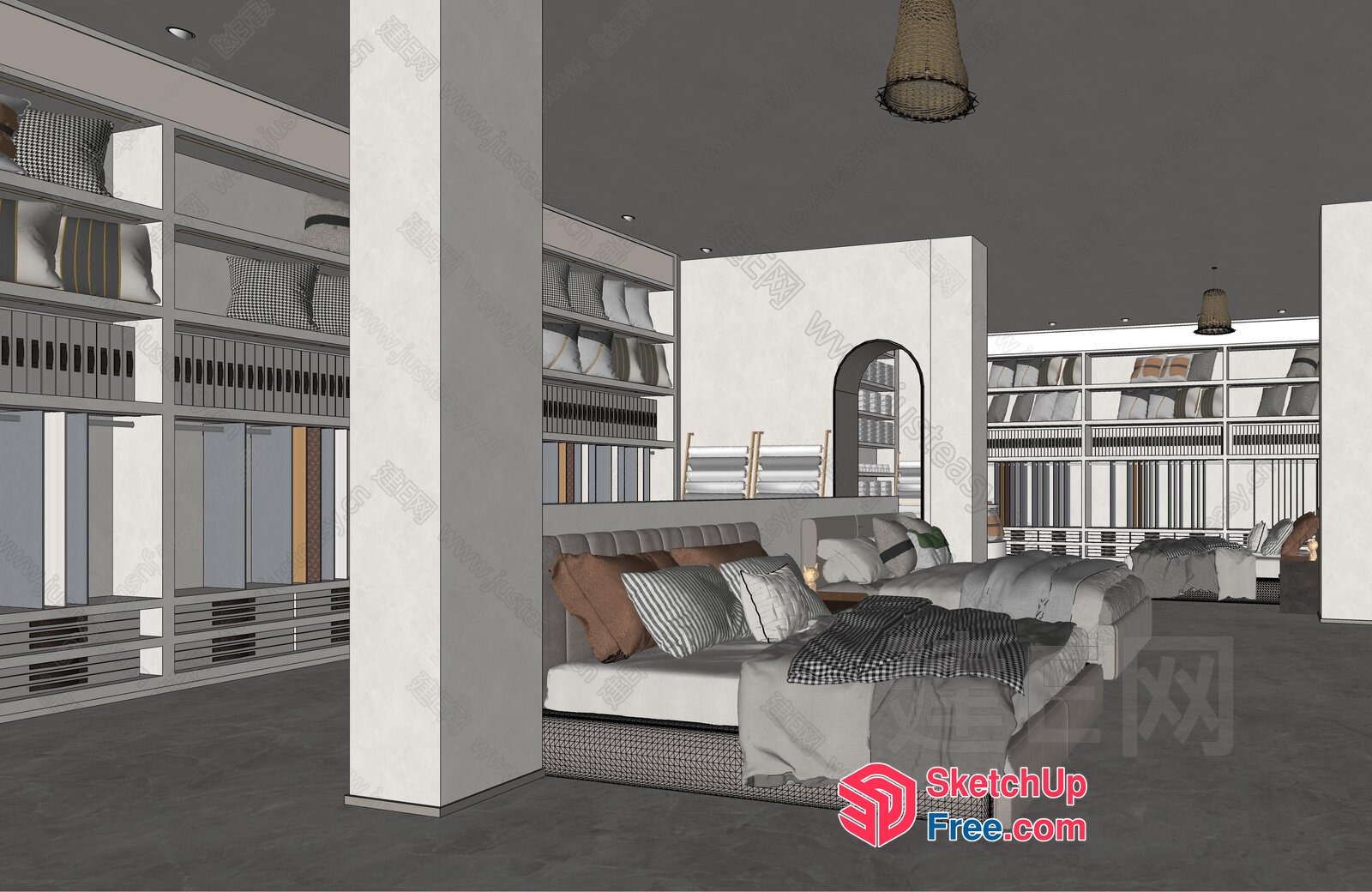 Modern Minimalist Living Room Interior Design 3D SketchUp File