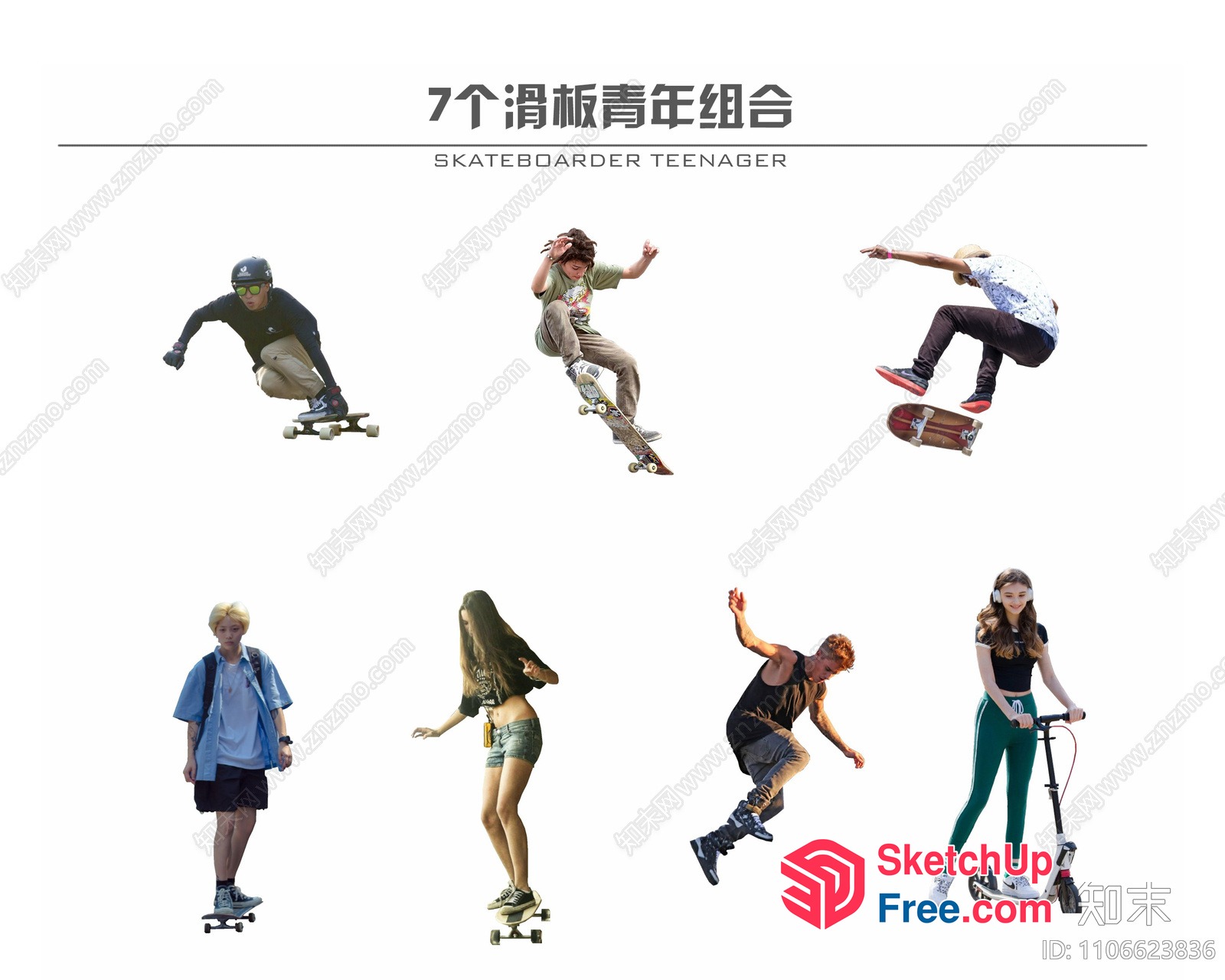 Skateboarder Teenager 3D SketchUp File