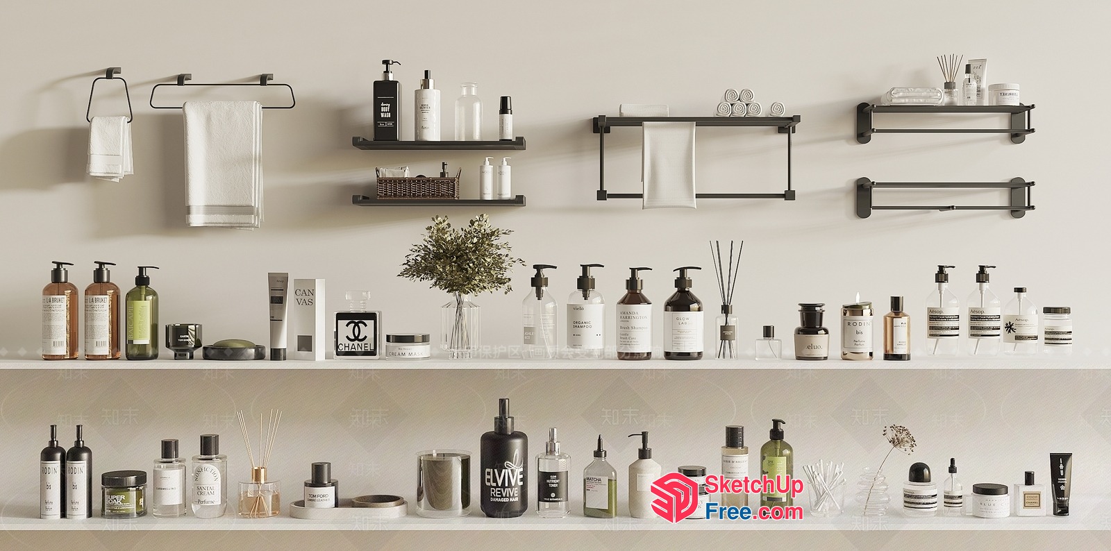 Bathroom Decor And Accessories 3D SketchUp File