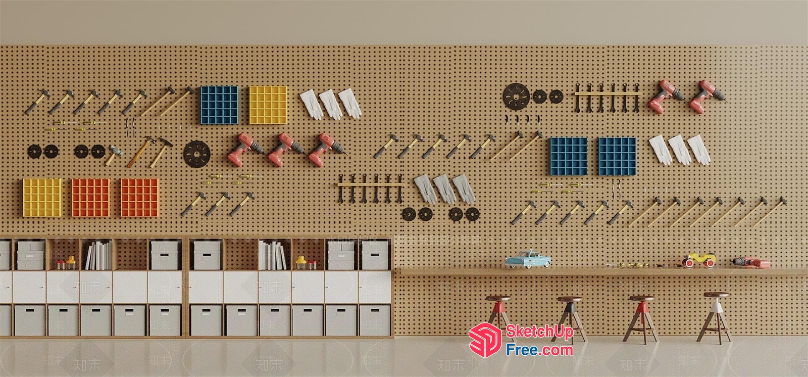 Crafty Workspace Essentials 3D SketchUp File
