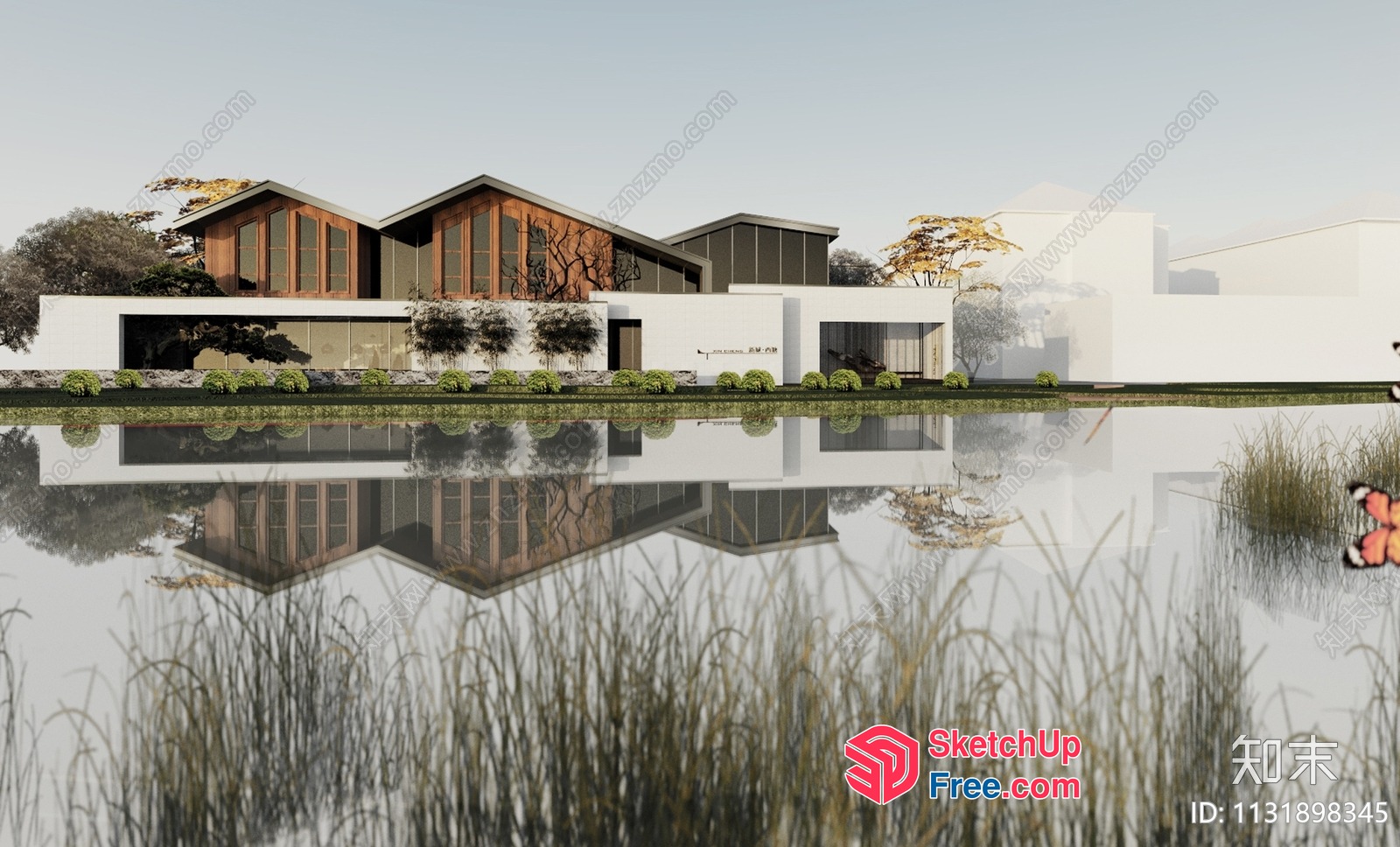 Japanese Style Villa Exterior 3D SketchUp File