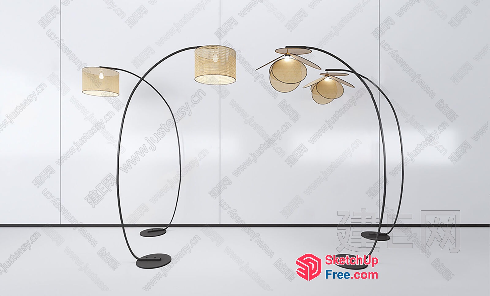 Elegant And Modern Floor Lamps For Ambient Lighting 3D SketchUp File