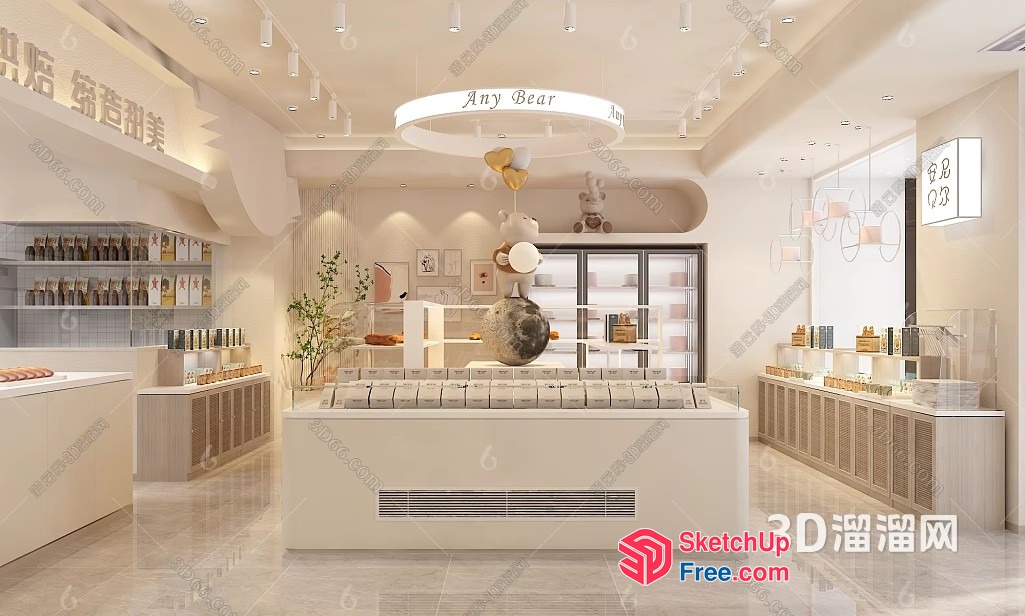 Elegant White And Beige Interior Design 3D SketchUp File