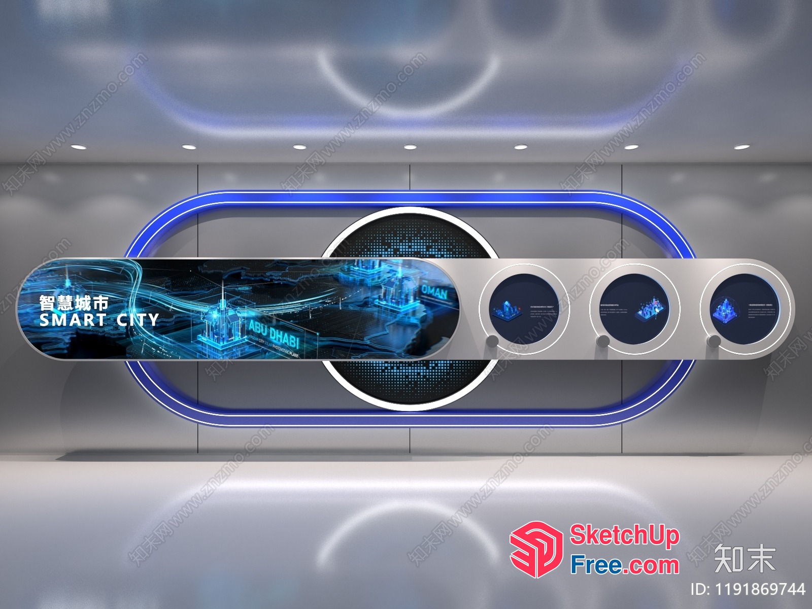 Futuristic Smart City Display 3D SketchUp File