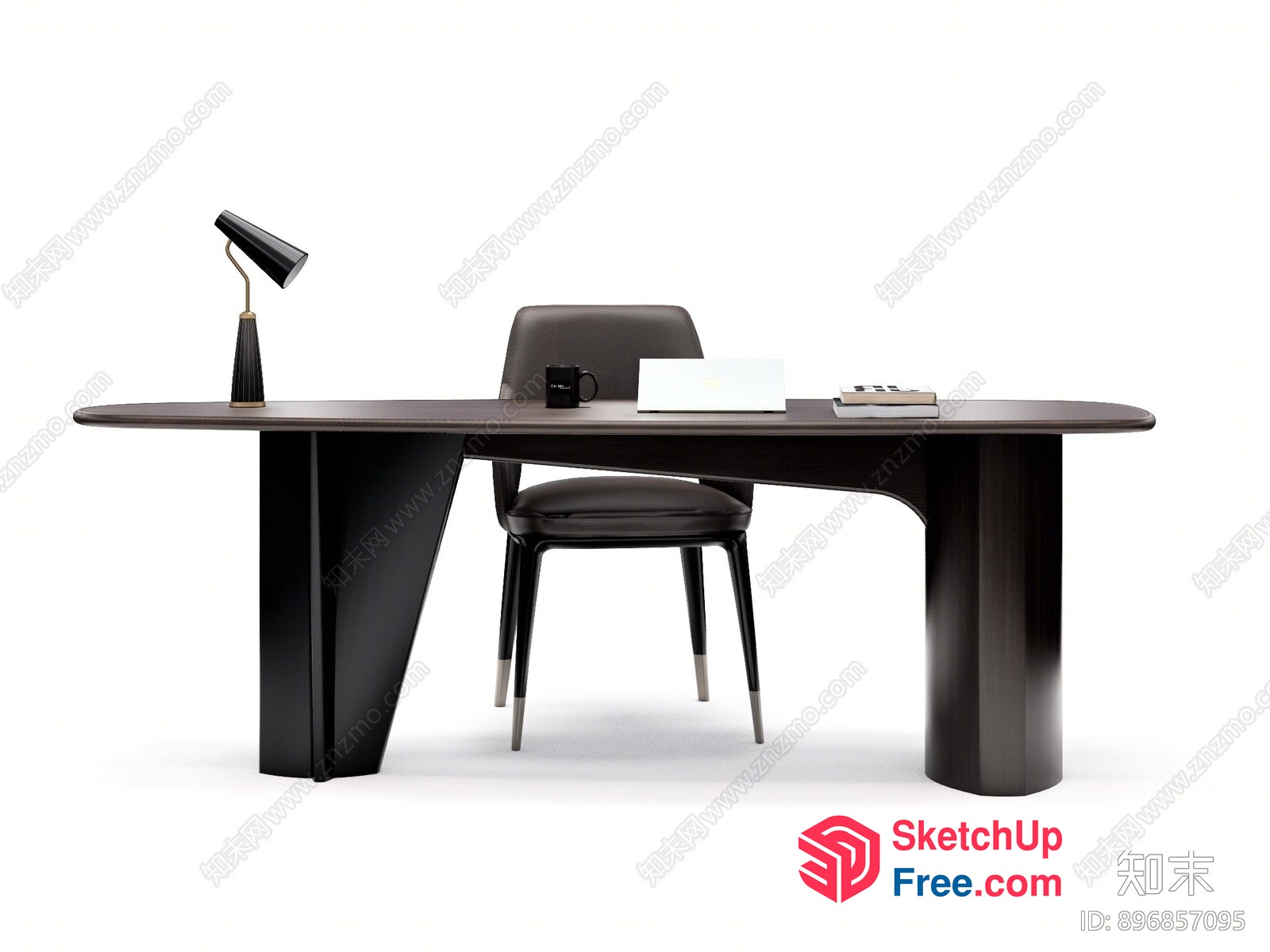Elegant Office Desk And Chair 3D SketchUp File