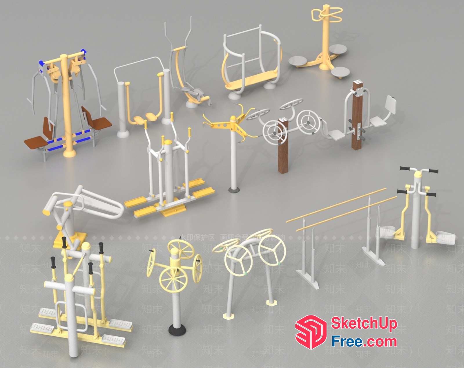 Exercise Equipment Collection 3D SketchUp File