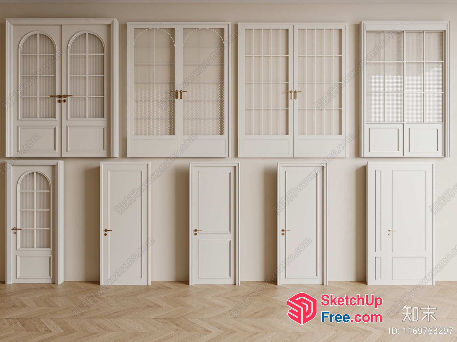 White Doors And Windows Collection 3D SketchUp File