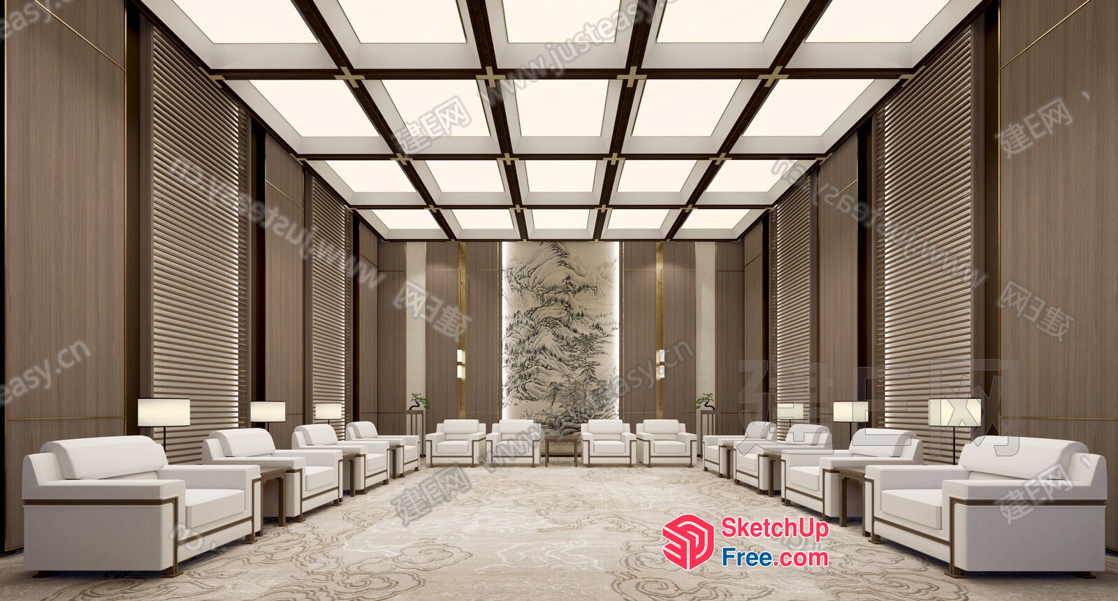 Luxurious Modern Living Room Interior 3D SketchUp File