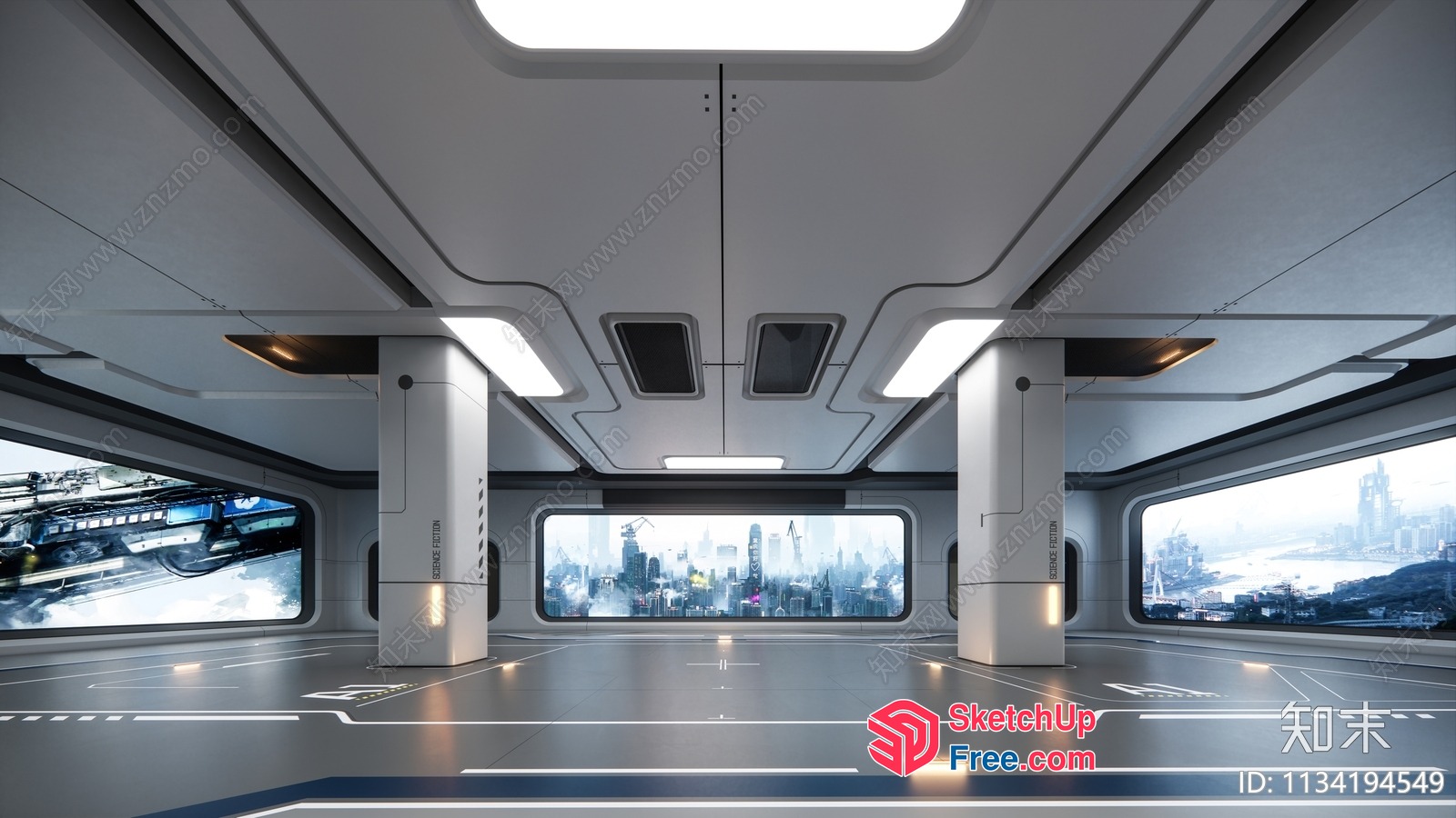 Futuristic Space Capsule Interior 3D SketchUp File