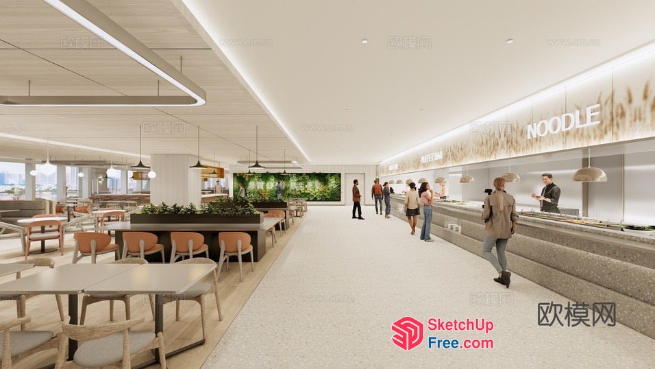 Modern Minimalist Commercial Space 3D SketchUp File