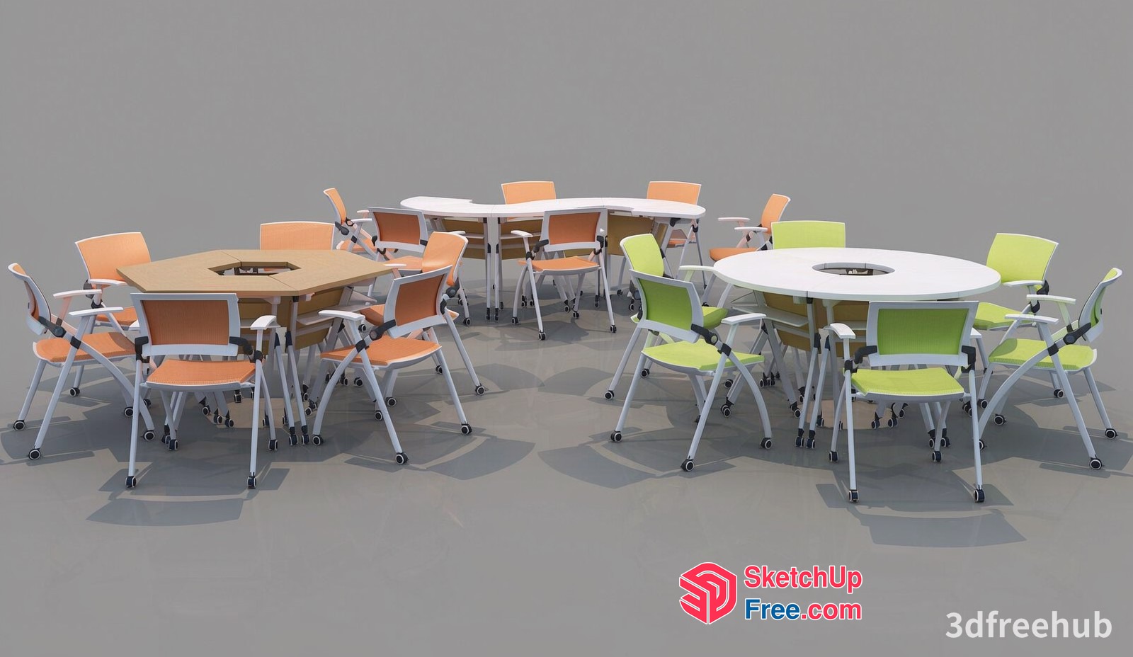 Modern Office Furniture Collection 3D SketchUp File