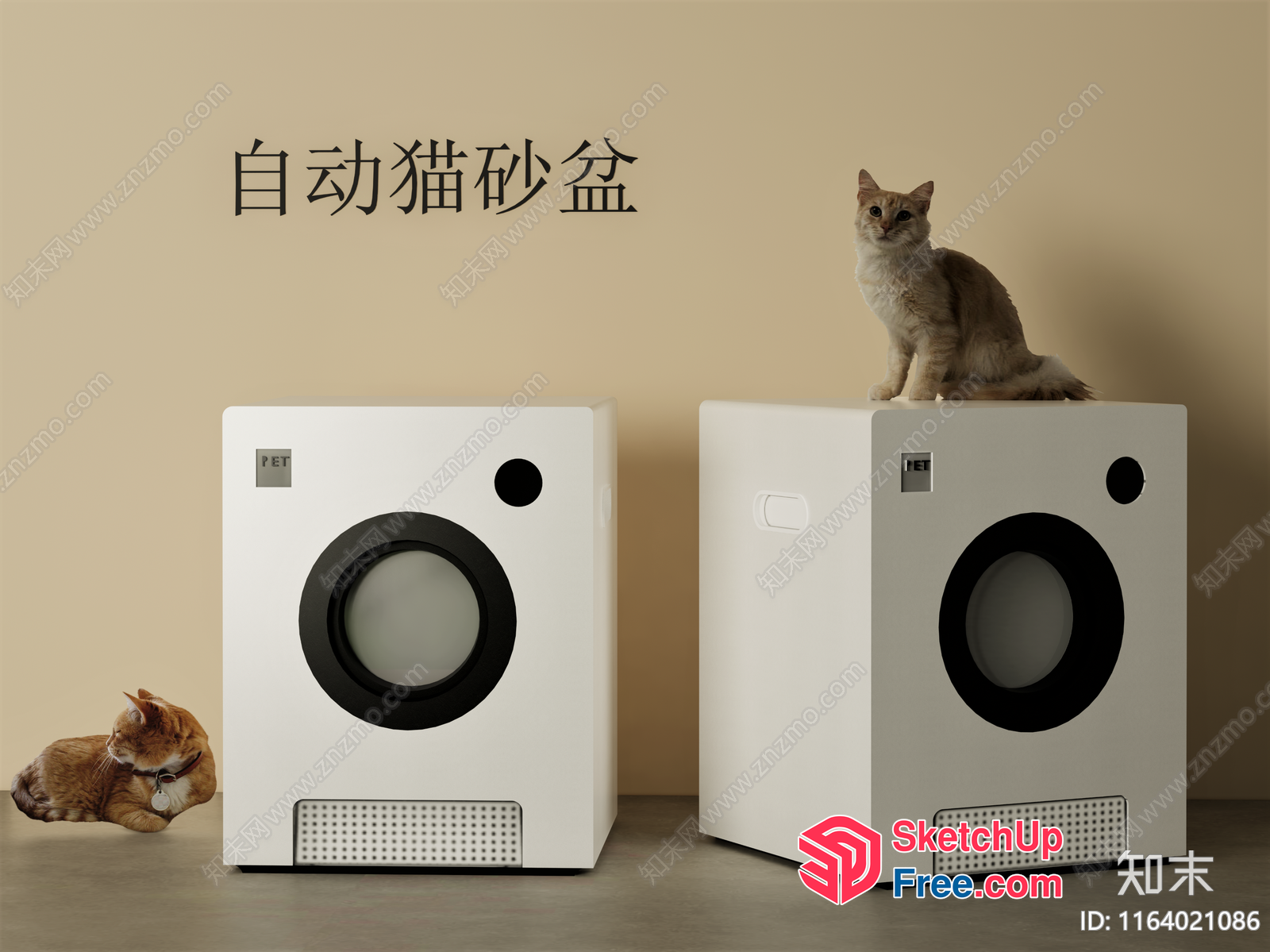 Modern Minimalist Cat Furniture With Pet Access 3D SketchUp File