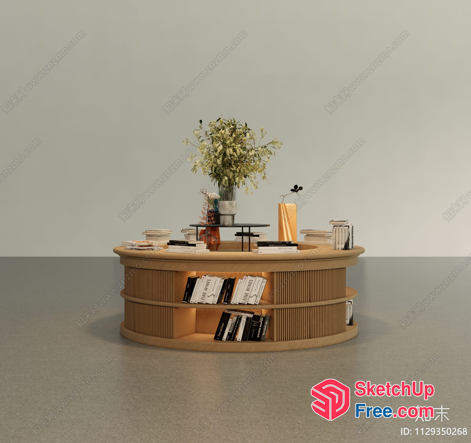 Stylish And Modern Coffee Table With Storage 3D SketchUp File