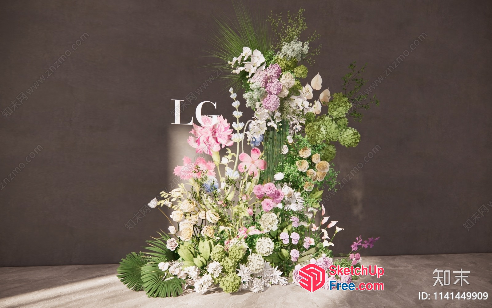 Elegant And Sophisticated Floral Arrangement 3D SketchUp File
