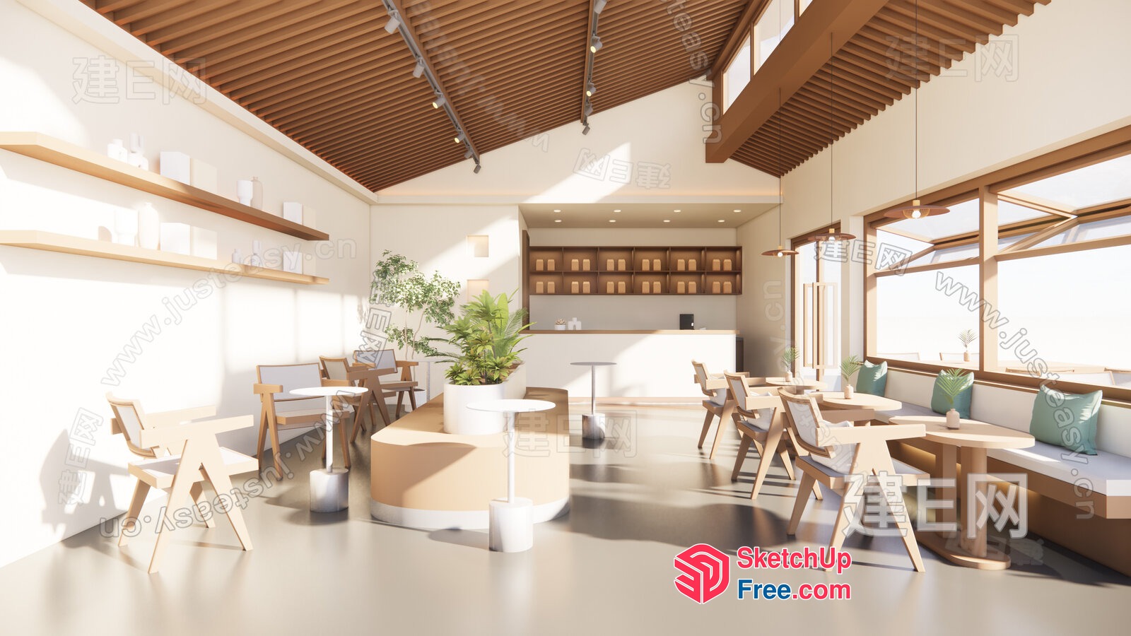 Modern Minimalist Japanese-Inspired Interior 3D SketchUp File
