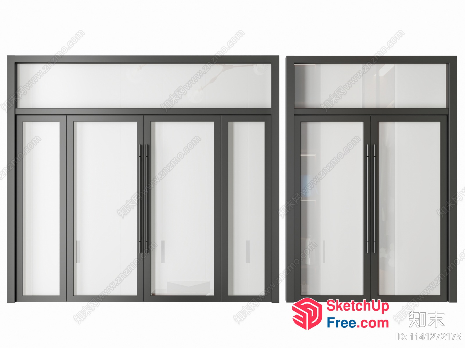 Modern Glass Door And Window Set 3D SketchUp File