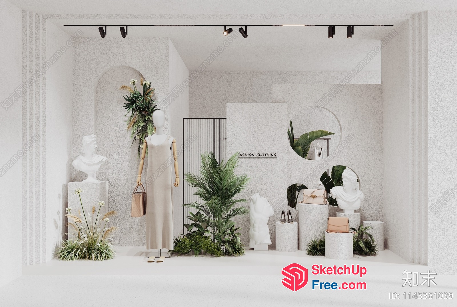 Minimalist Fashion Retail Display 3D SketchUp File