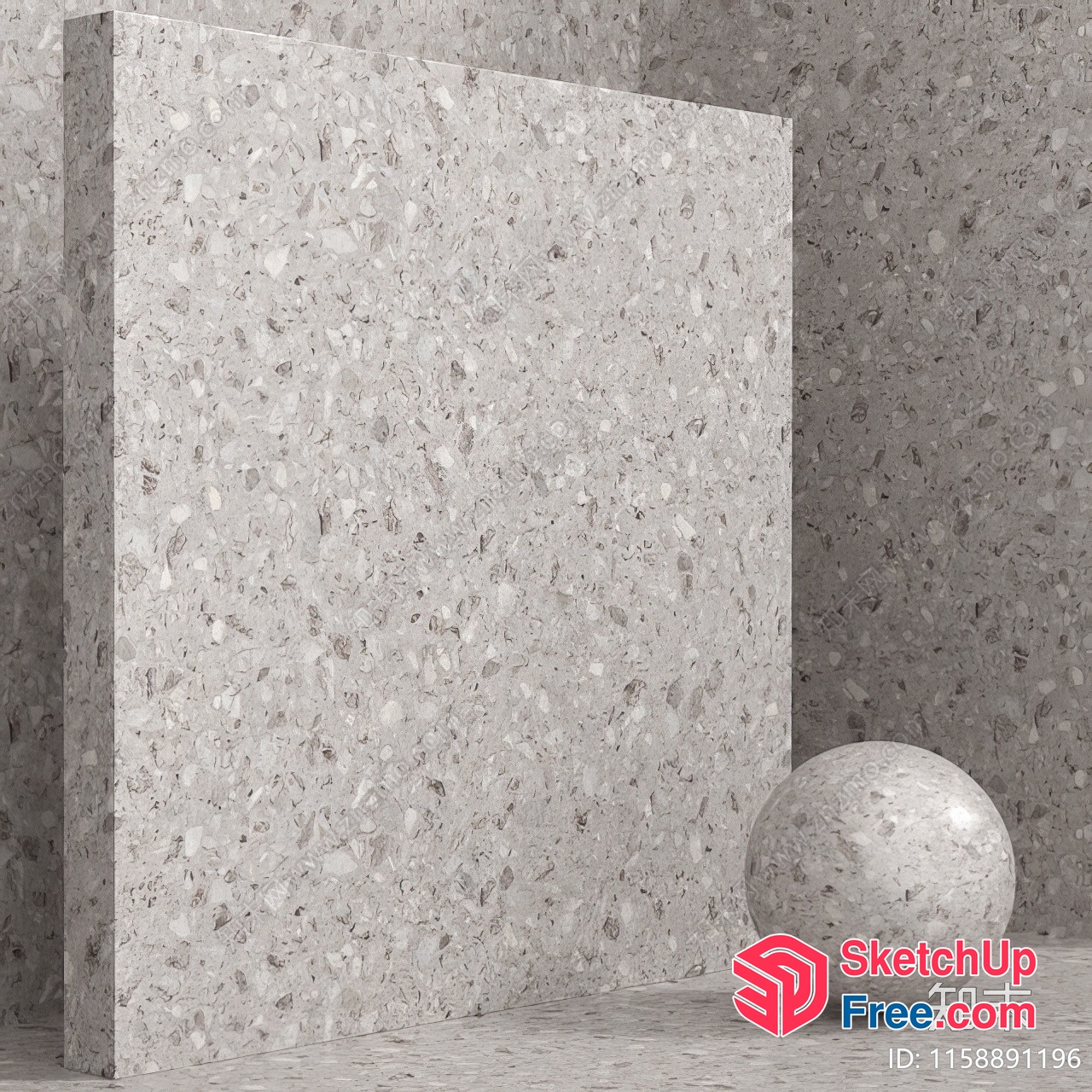 Terrazzo Flooring And Wall Panel 3D SketchUp File