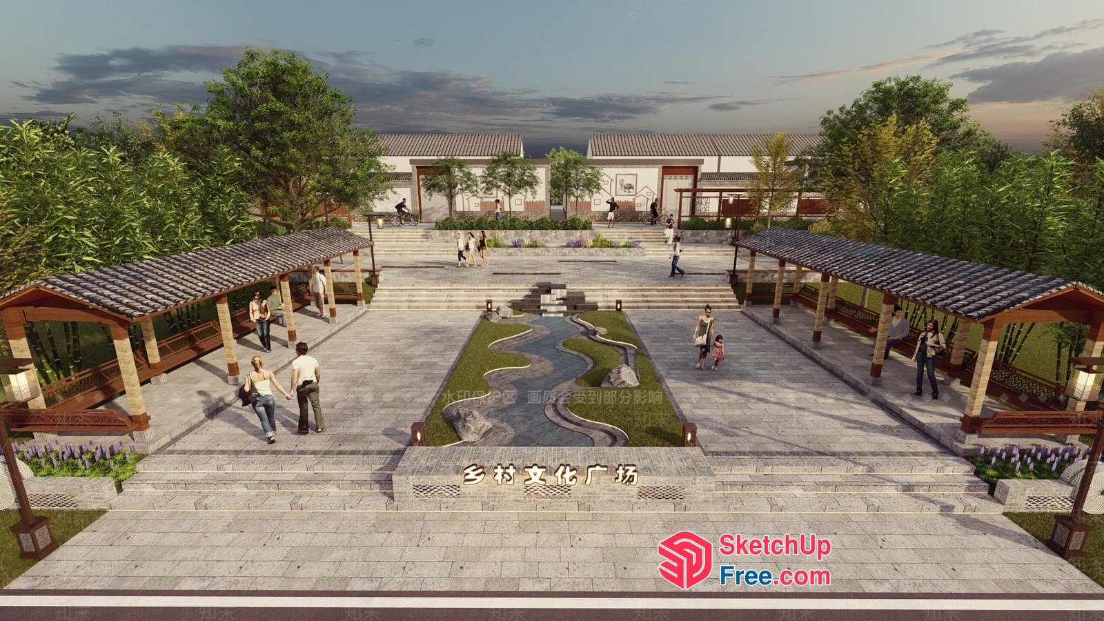 Traditional Chinese Architecture Design 3D SketchUp File
