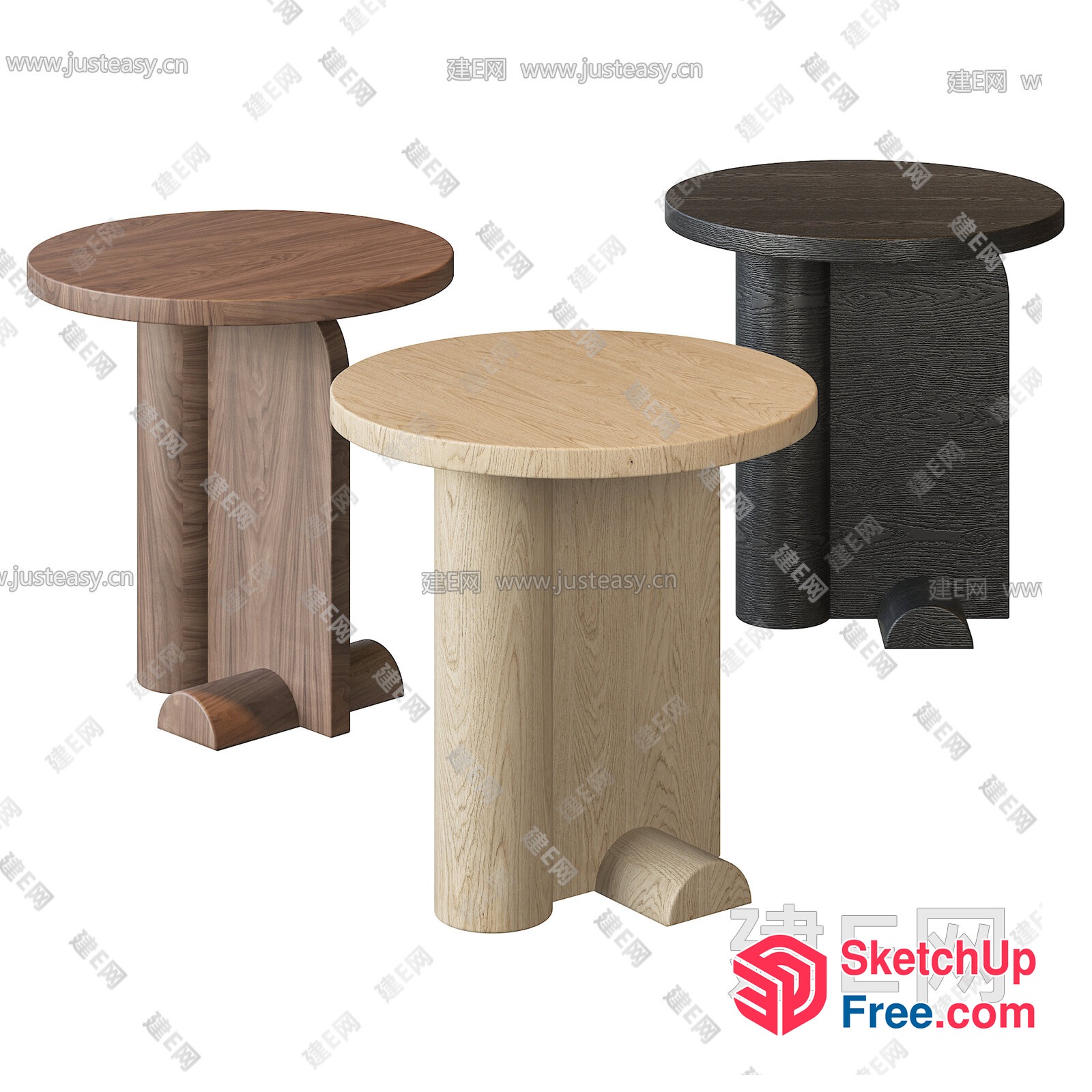 Simple Wooden Stools 3D SketchUp File