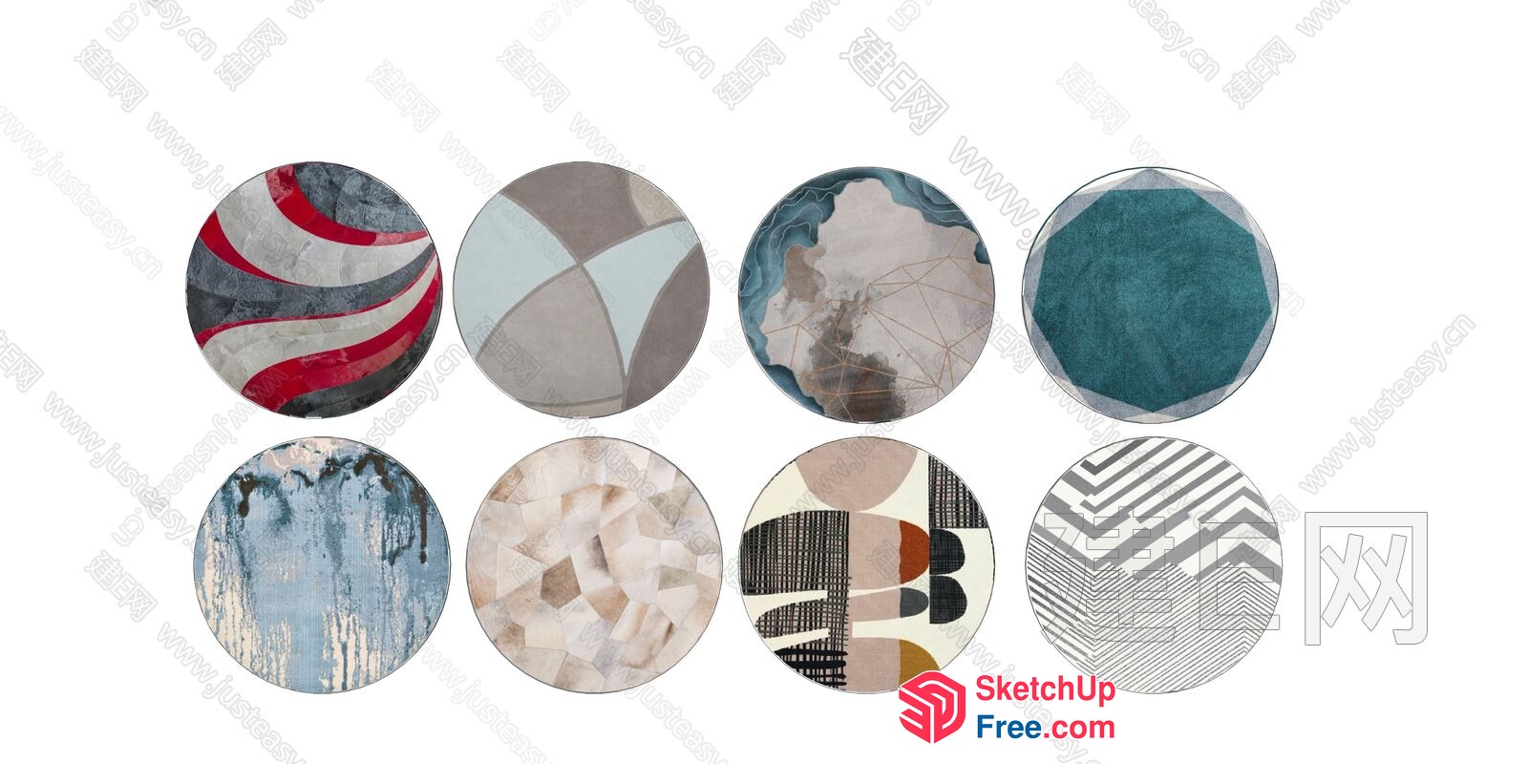 Modern Artistic Circle Designs 3D SketchUp File