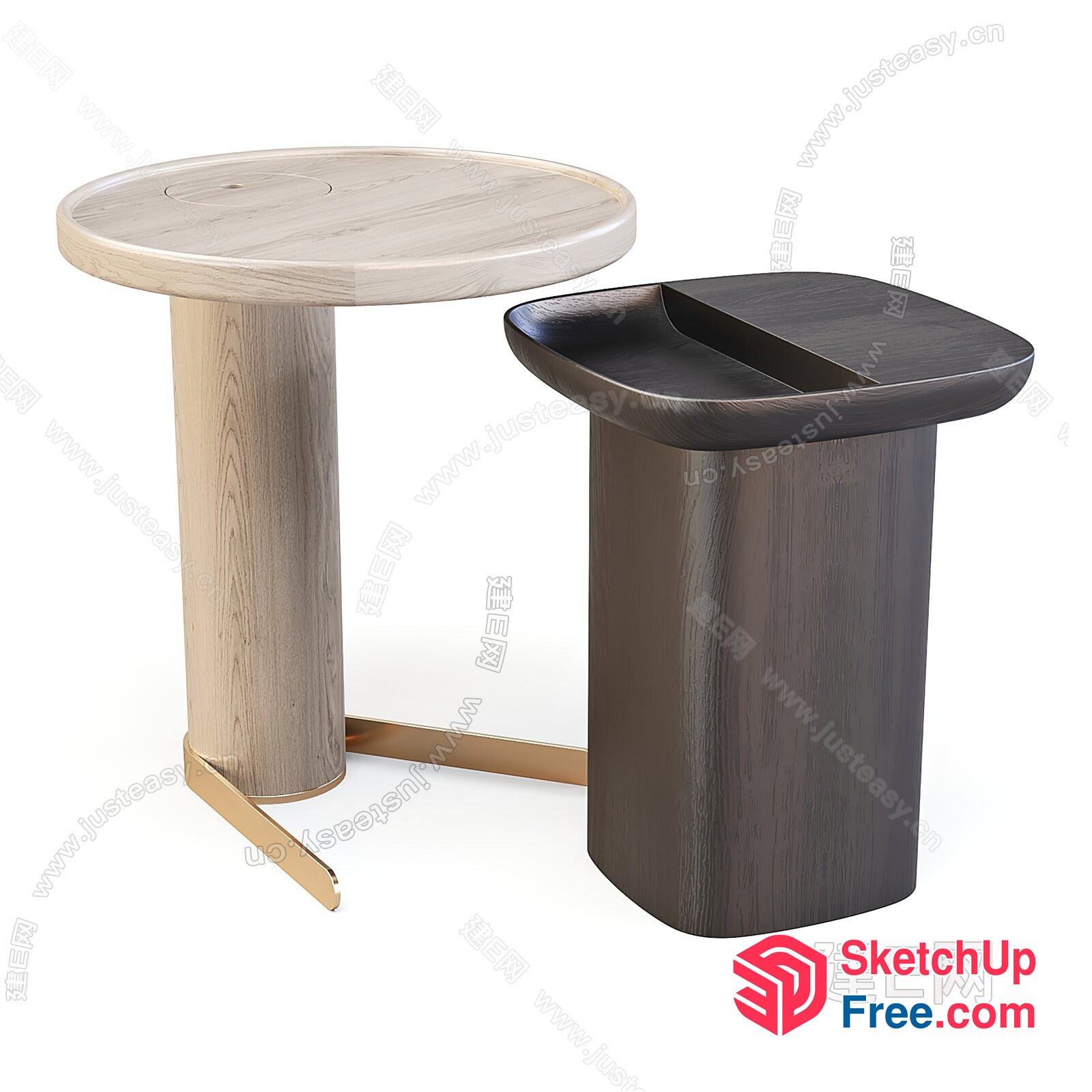 Modern Side Table Set 3D SketchUp File