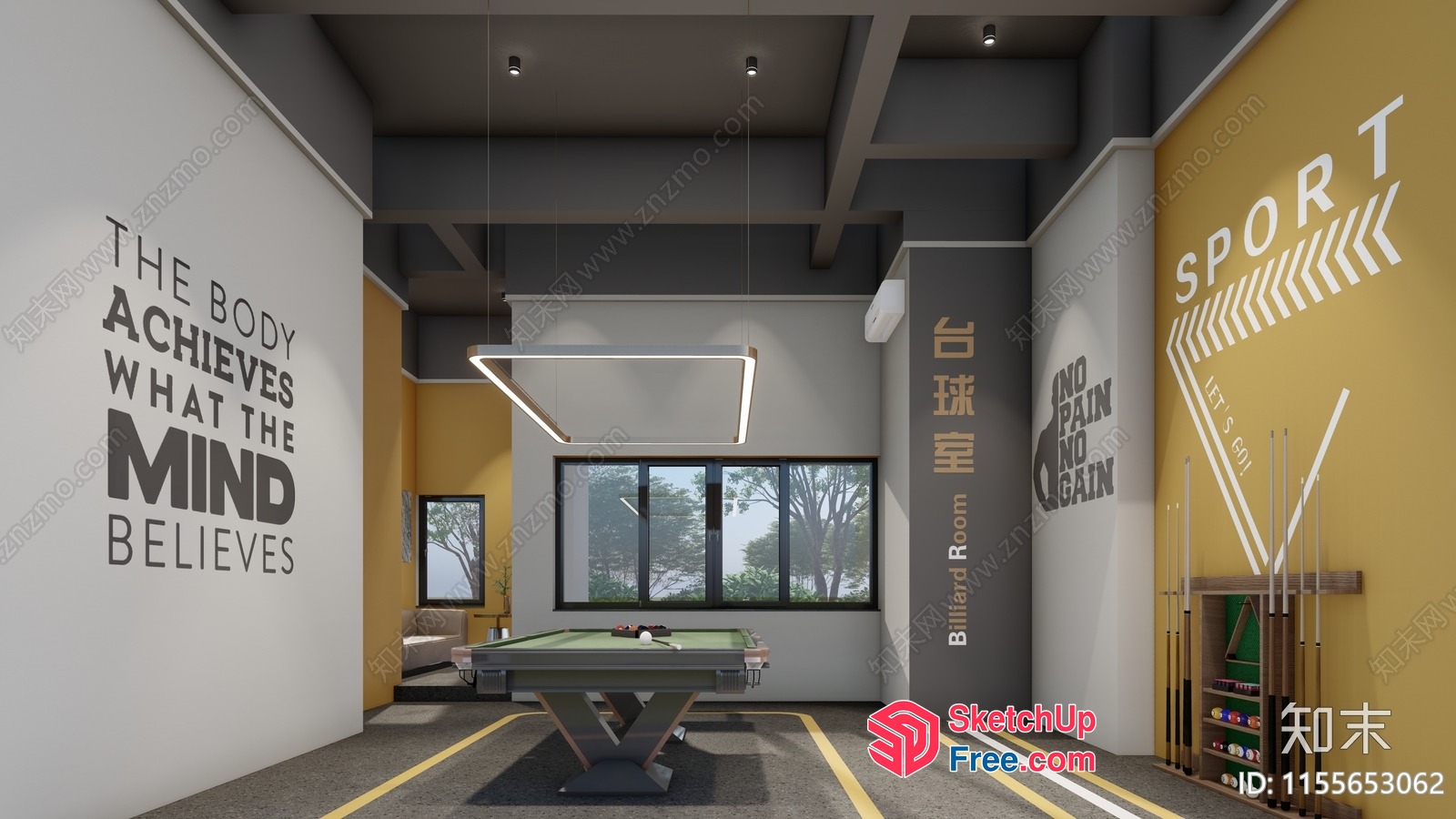 Inspirational Billiards Room 3D SketchUp File