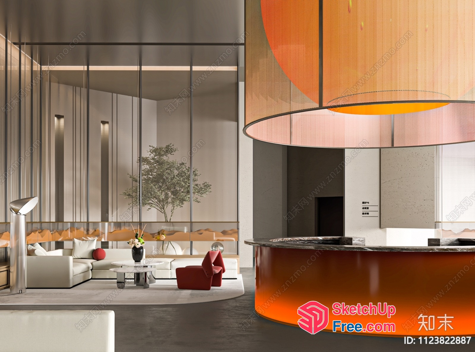Modern Interior Design With Sleek Furniture And Lighting 3D SketchUp File