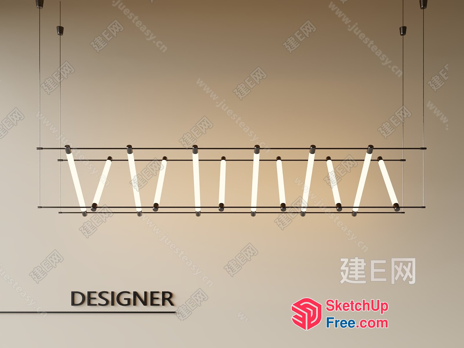 Simple Modern Design Interior Wall Decoration 3D SketchUp File