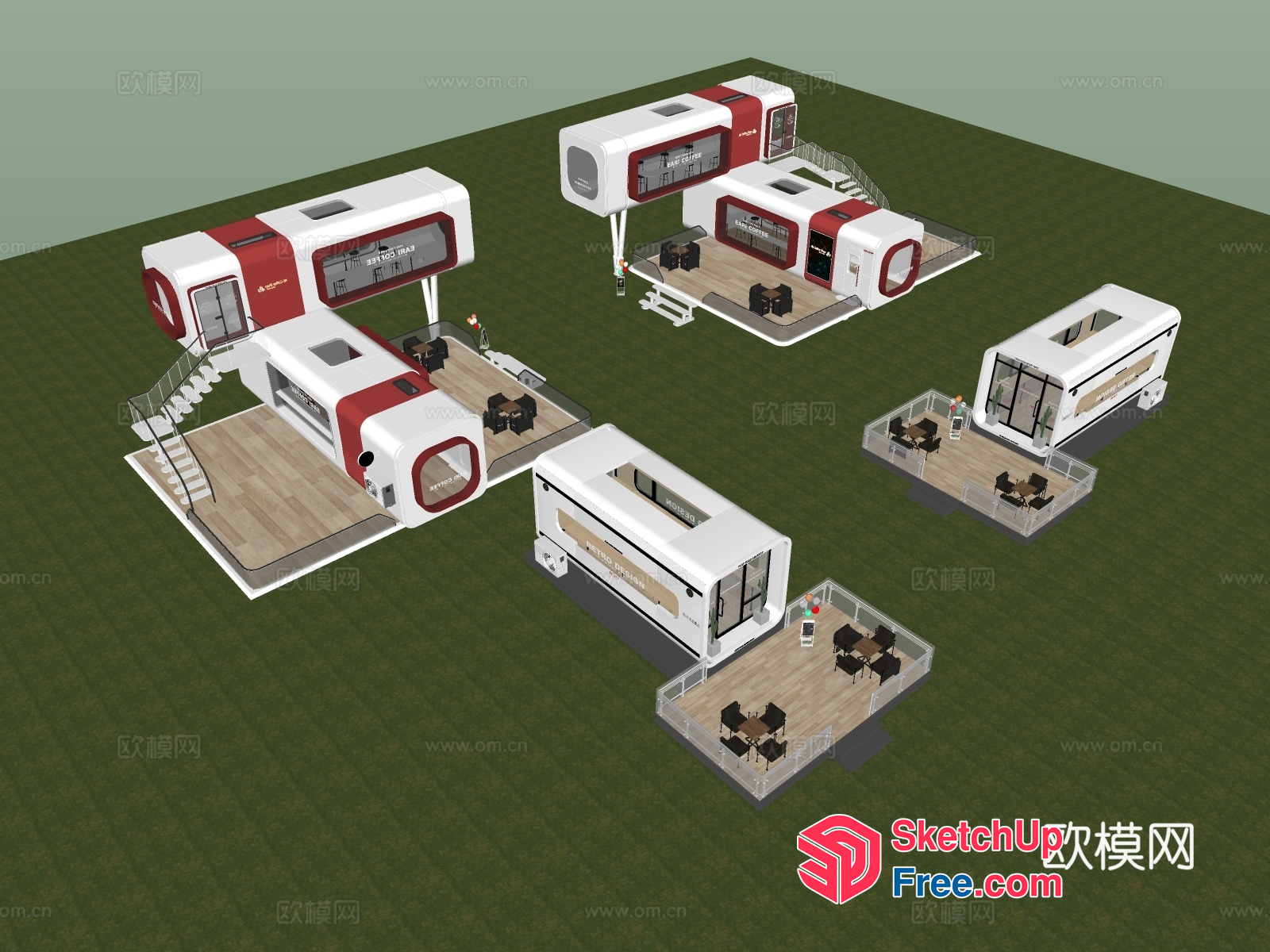 Futuristic Space Capsule Style Building 3D SketchUp File