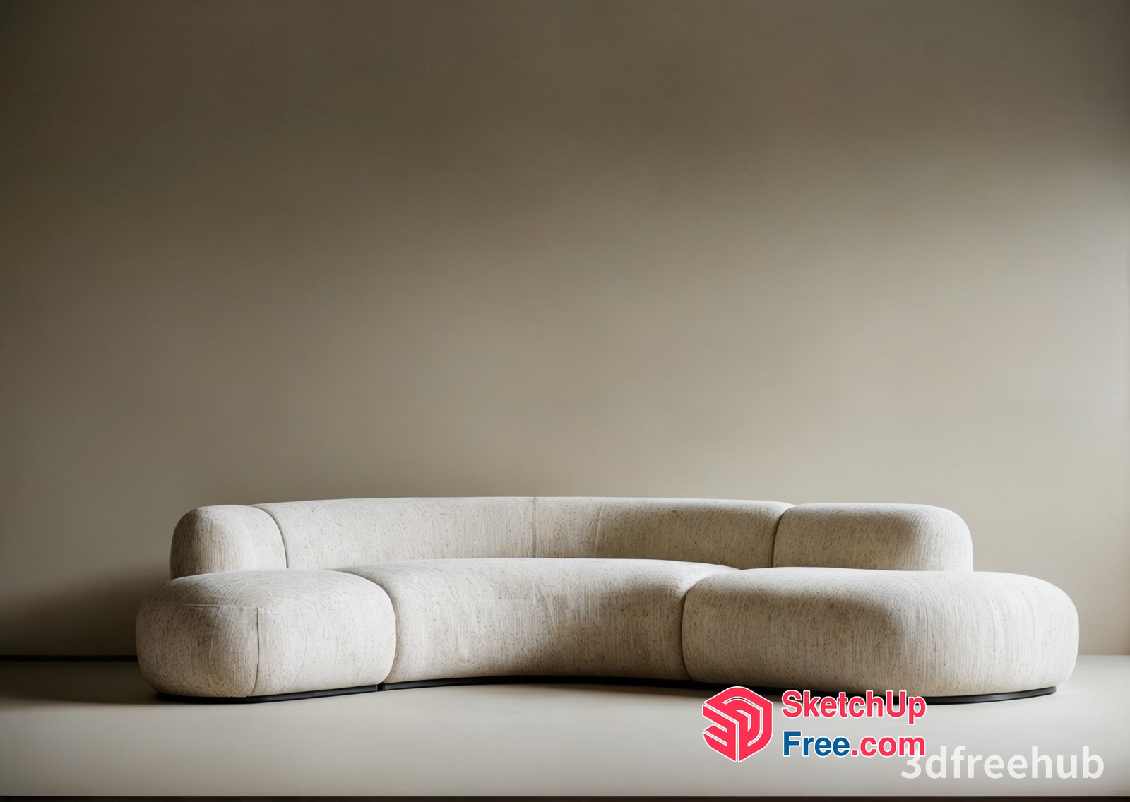 Minimalist Japanese Style Sofa With Pillows 3D SketchUp File