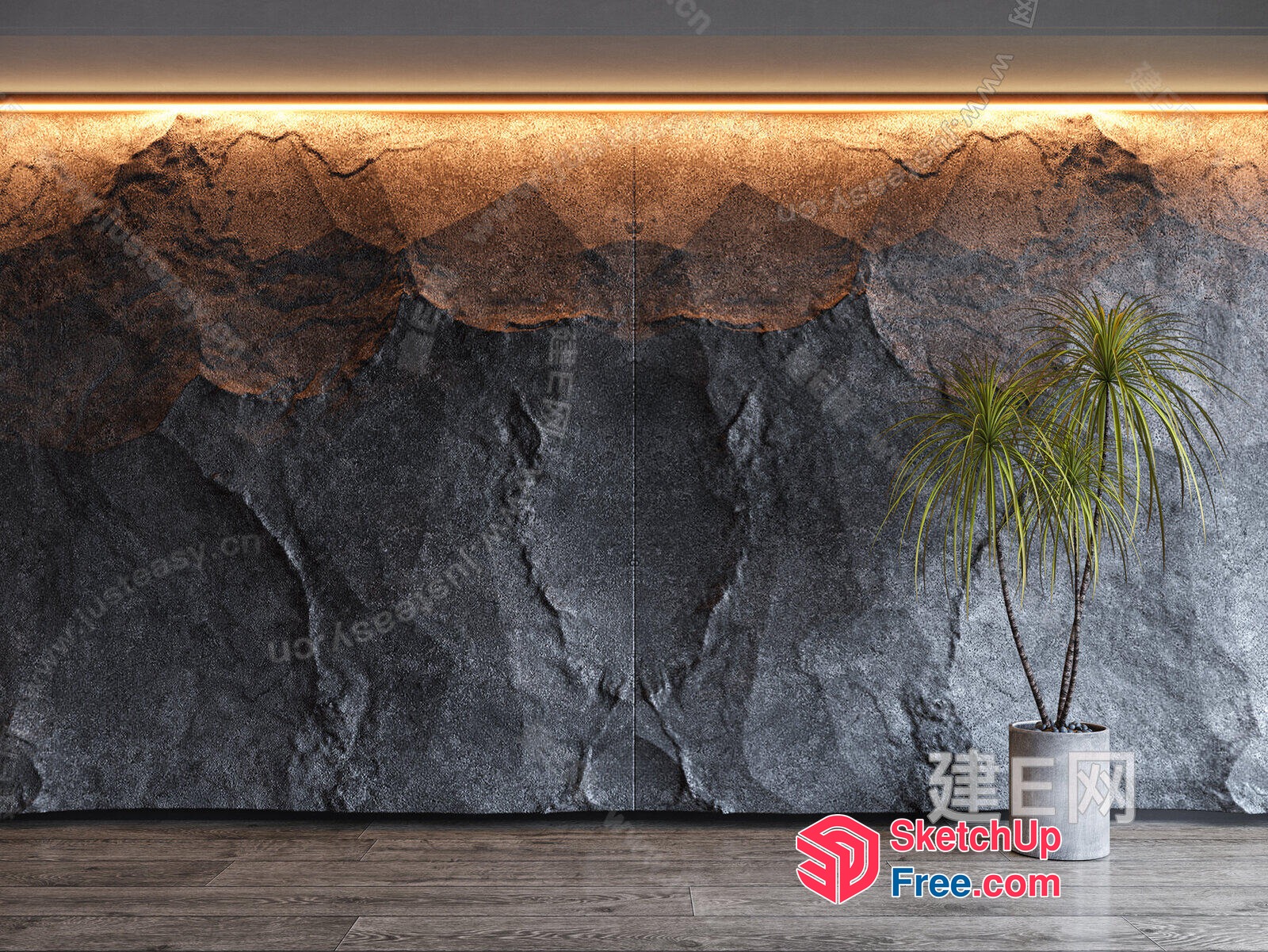 Minimalist Japanese Style Interior Design With Natural Elements 3D SketchUp File