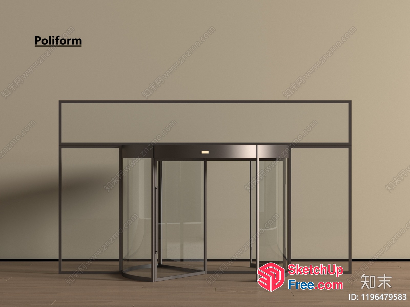 Modern Entrance With Glass Doors And Sleek Design 3D SketchUp File