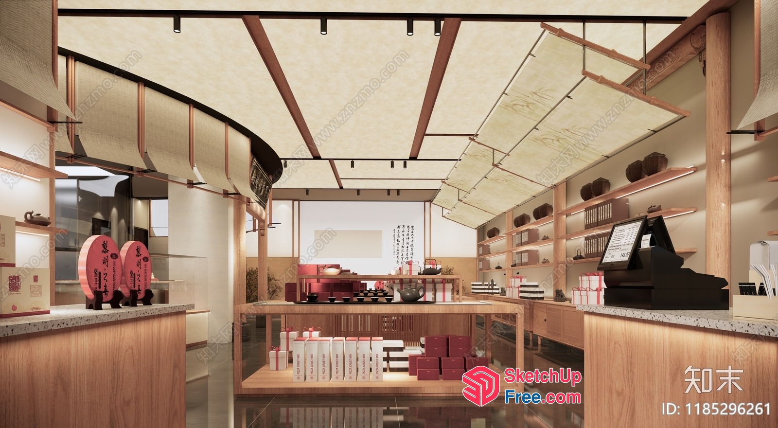 Modern Japanese-Inspired Interior Design 3D SketchUp File