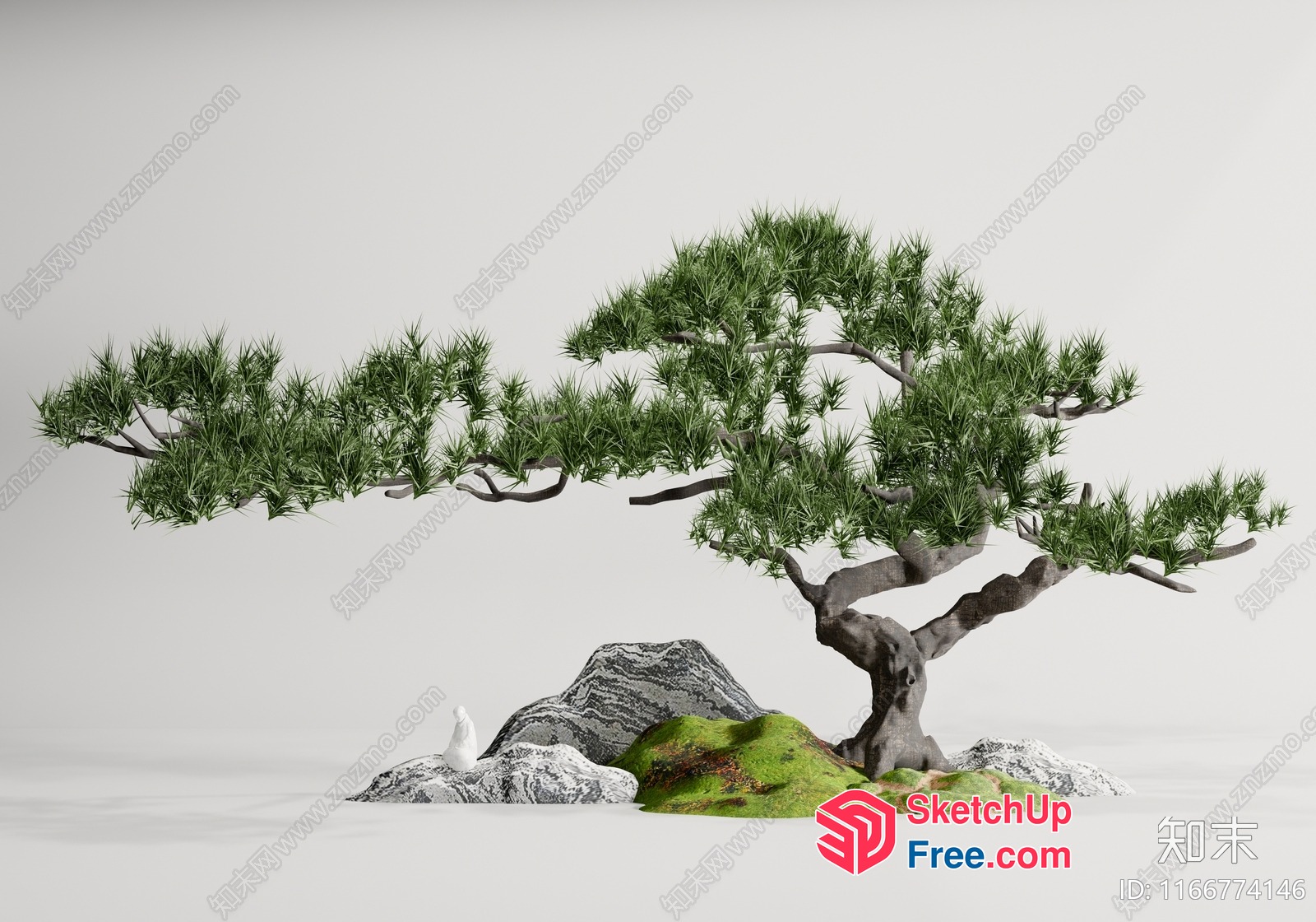 Serene Bonsai Garden With A Twist 3D SketchUp File