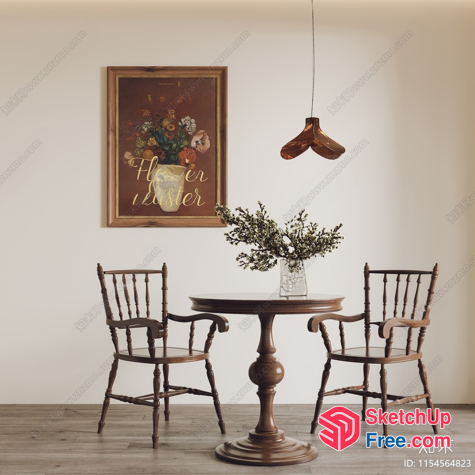 A Warm And Inviting Dining Room With A Classic Style 3D SketchUp File
