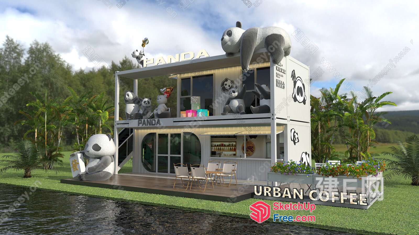 Panda Urban Coffee 3D SketchUp File