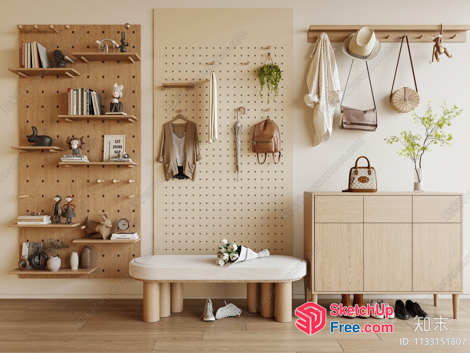 Minimalist Scandinavian Furniture And Decor 3D SketchUp File