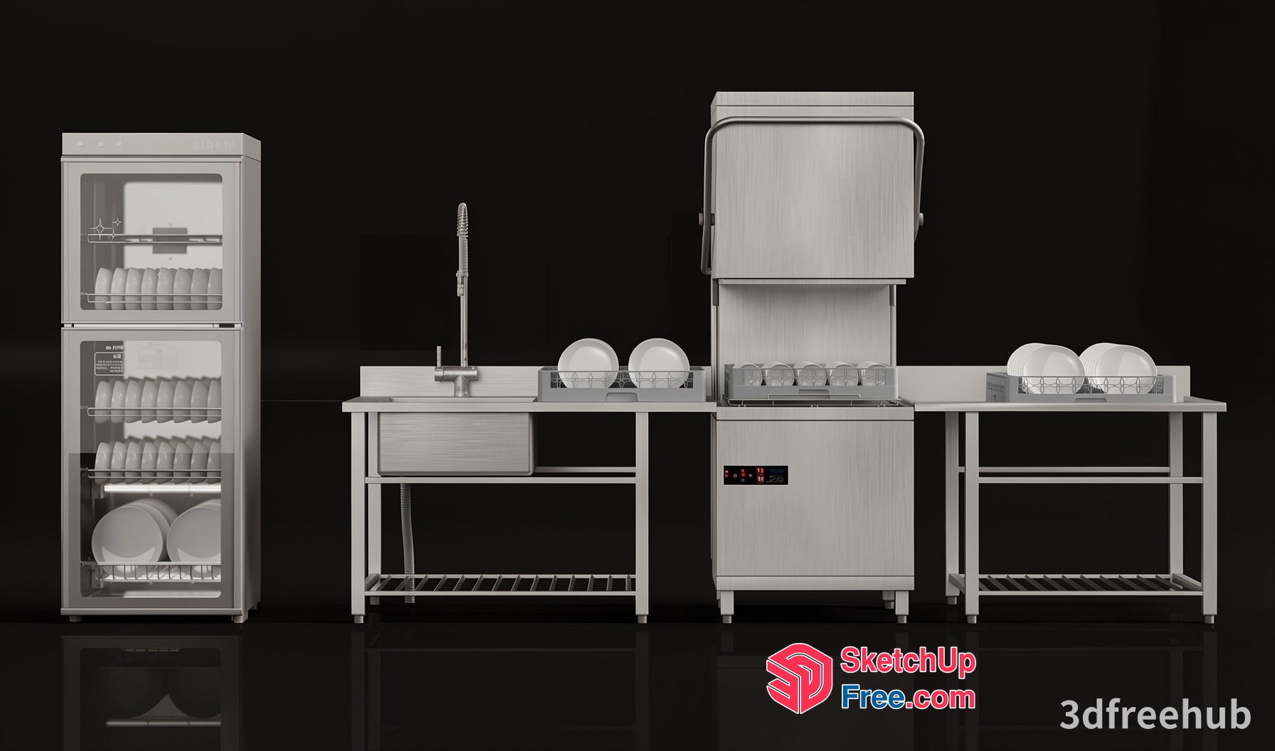 Modern Kitchen Equipment And Utensils 3D SketchUp File