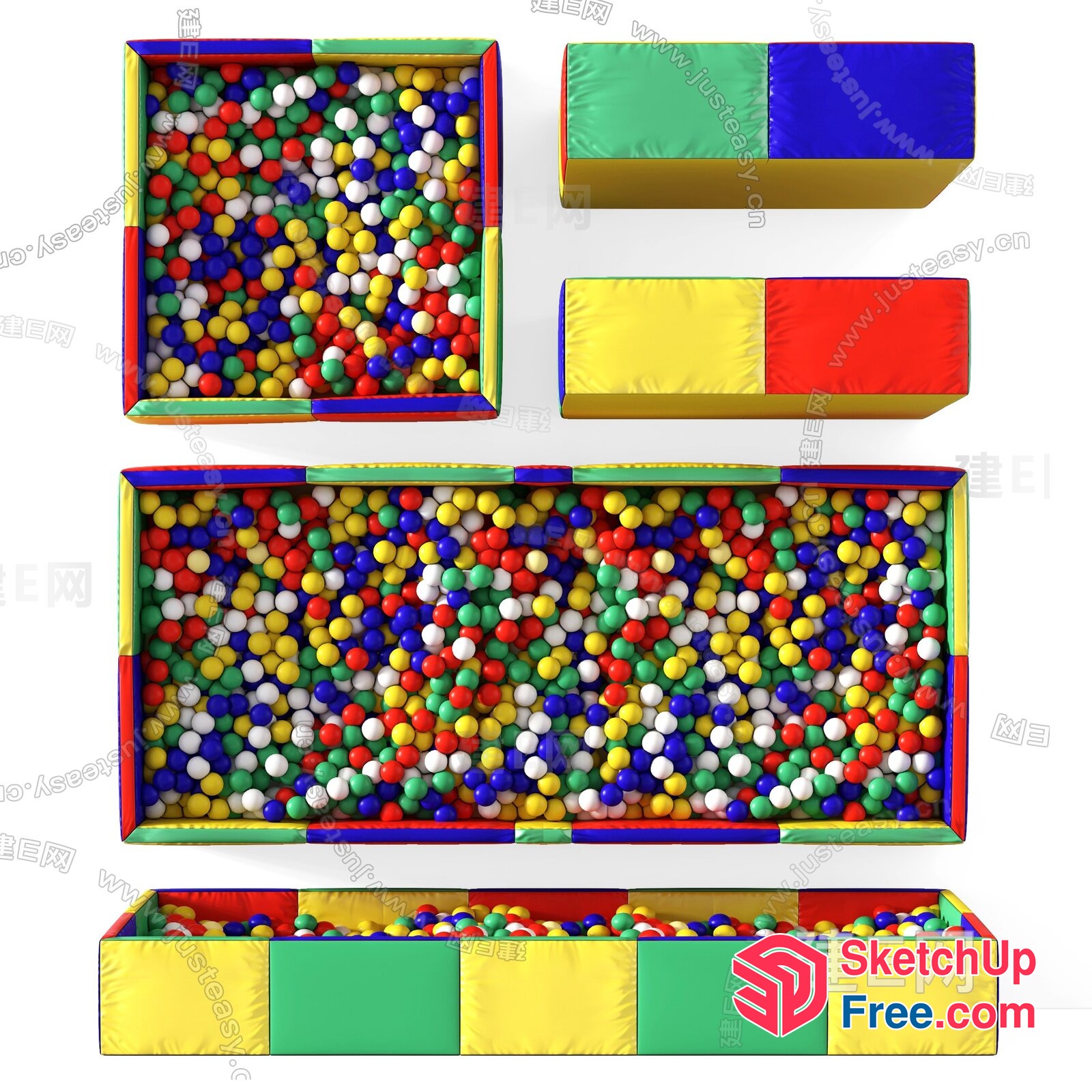 Colorful Ball Pit For Children 3D SketchUp File